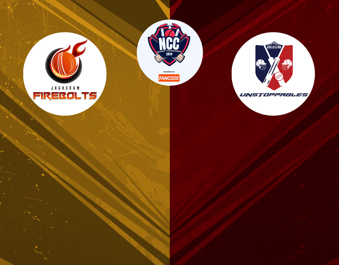 Match 28 of ncc kolkata t20 tournament, 2024: jhargram firebolts vs darjeeling unstoppables banner