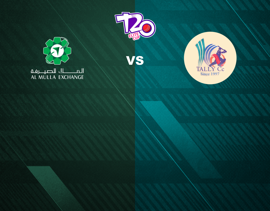 Match 3 of kuwait t20 elite cup 2nd edition, 2024: al mulla exchange vs tally d.R.F.S banner