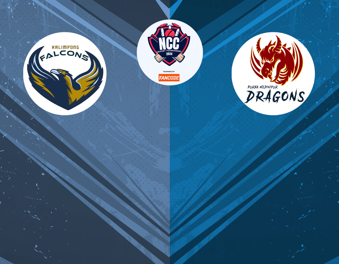Match 5 of ncc kolkata t20 tournament, 2024: kalimpong falcons vs purba medinipur dragons banner