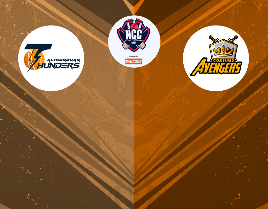 Match 6 of ncc kolkata t20 tournament, 2024: alipurduar thunders vs combined avengers banner