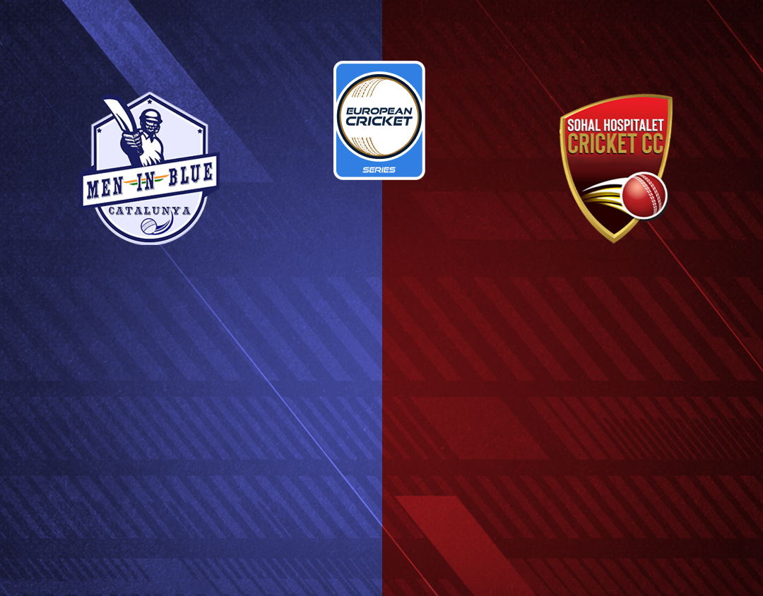 Match 59 of ecs spain, 2024: men in blue vs sohal hospitalet banner