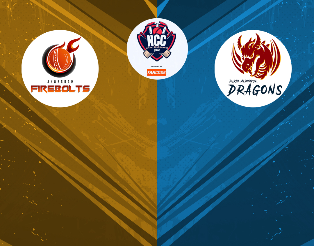 Match 9 of ncc kolkata t20 tournament, 2024: jhargram firebolts vs purba medinipur dragons banner