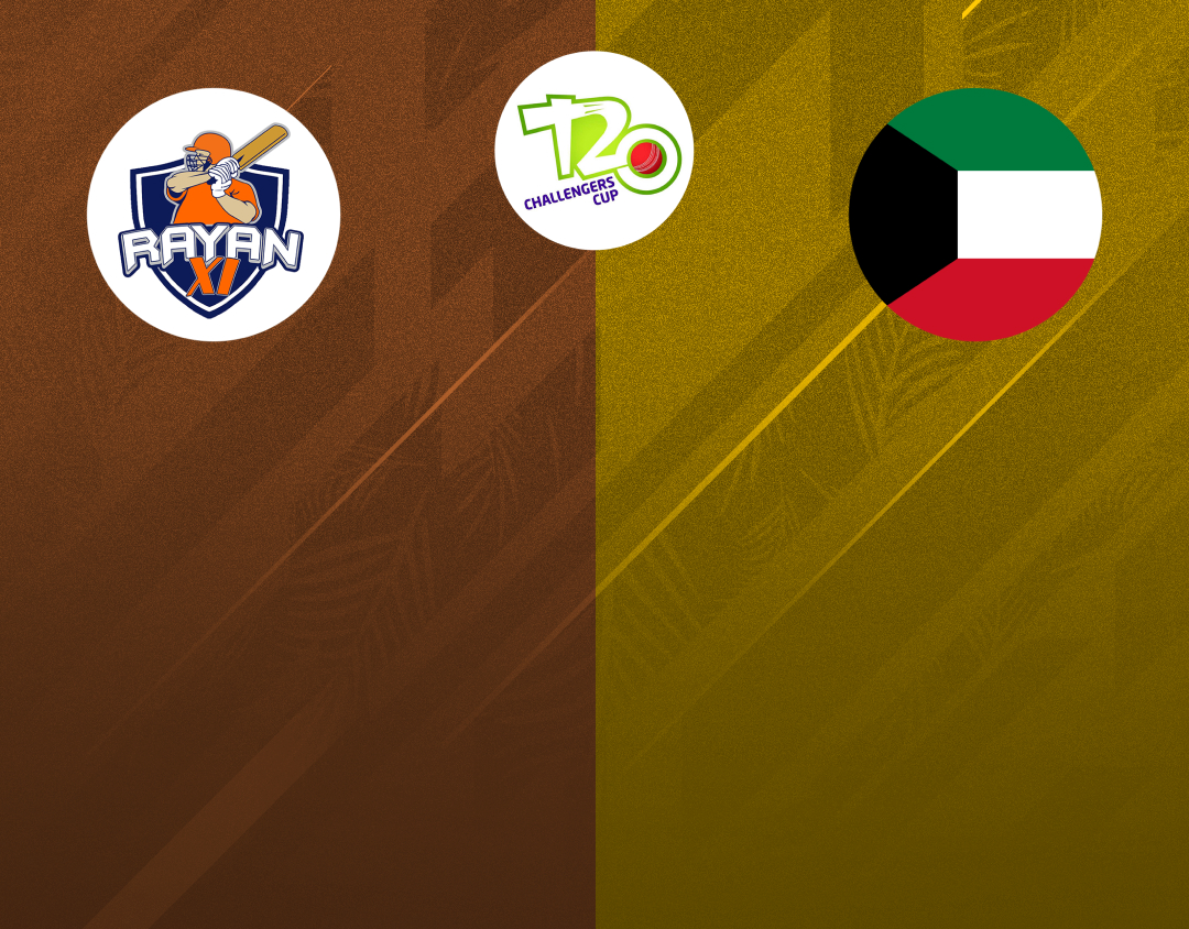 Match 9 of kcc t20 challengers cup, 2024: rayan xi vs kuwait nationals banner