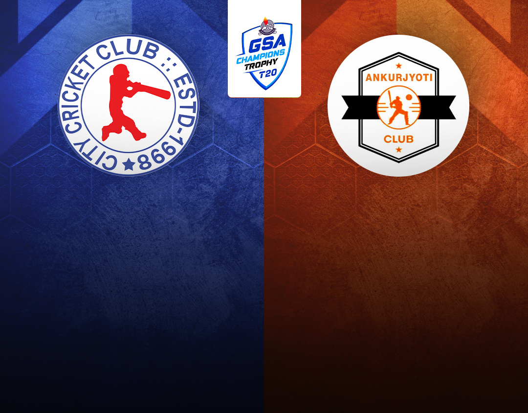2nd semi-final of gsa t20 champions trophy, 2023-24: city cricket club vs ankurjyoti club banner
