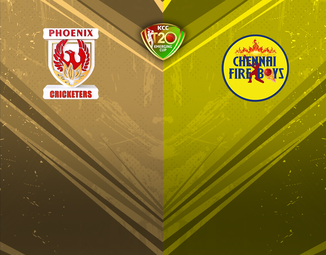 Final of kcc emerging t20 league, 2023: phoenix cricketers vs chennai fire boys banner
