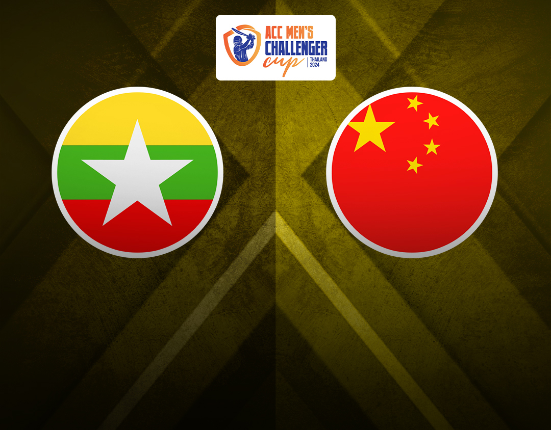 Match 3 of acc men's t20i challenger cup, 2024: myanmar vs china banner