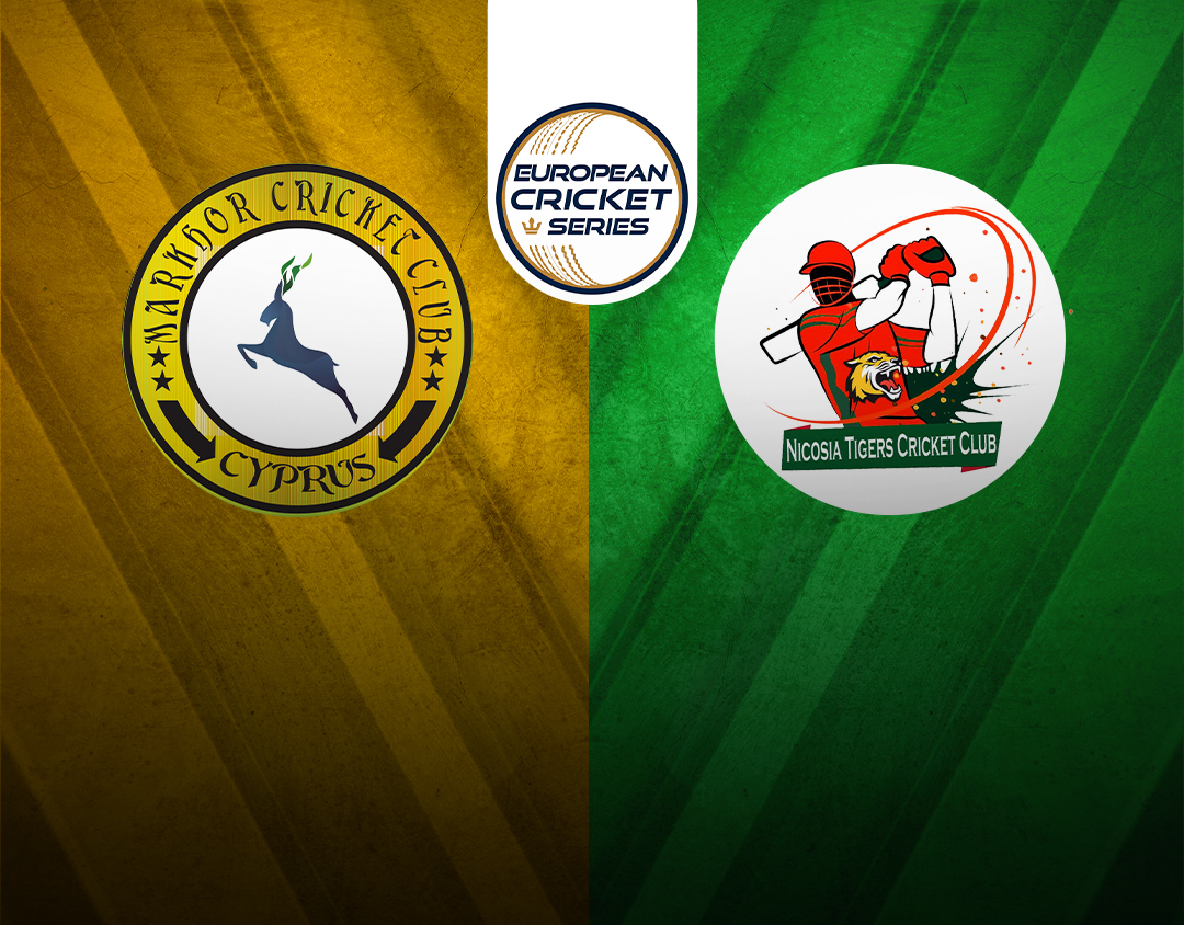 Match 10 of ecs cyprus, 2024: markhor vs nicosia tigers banner