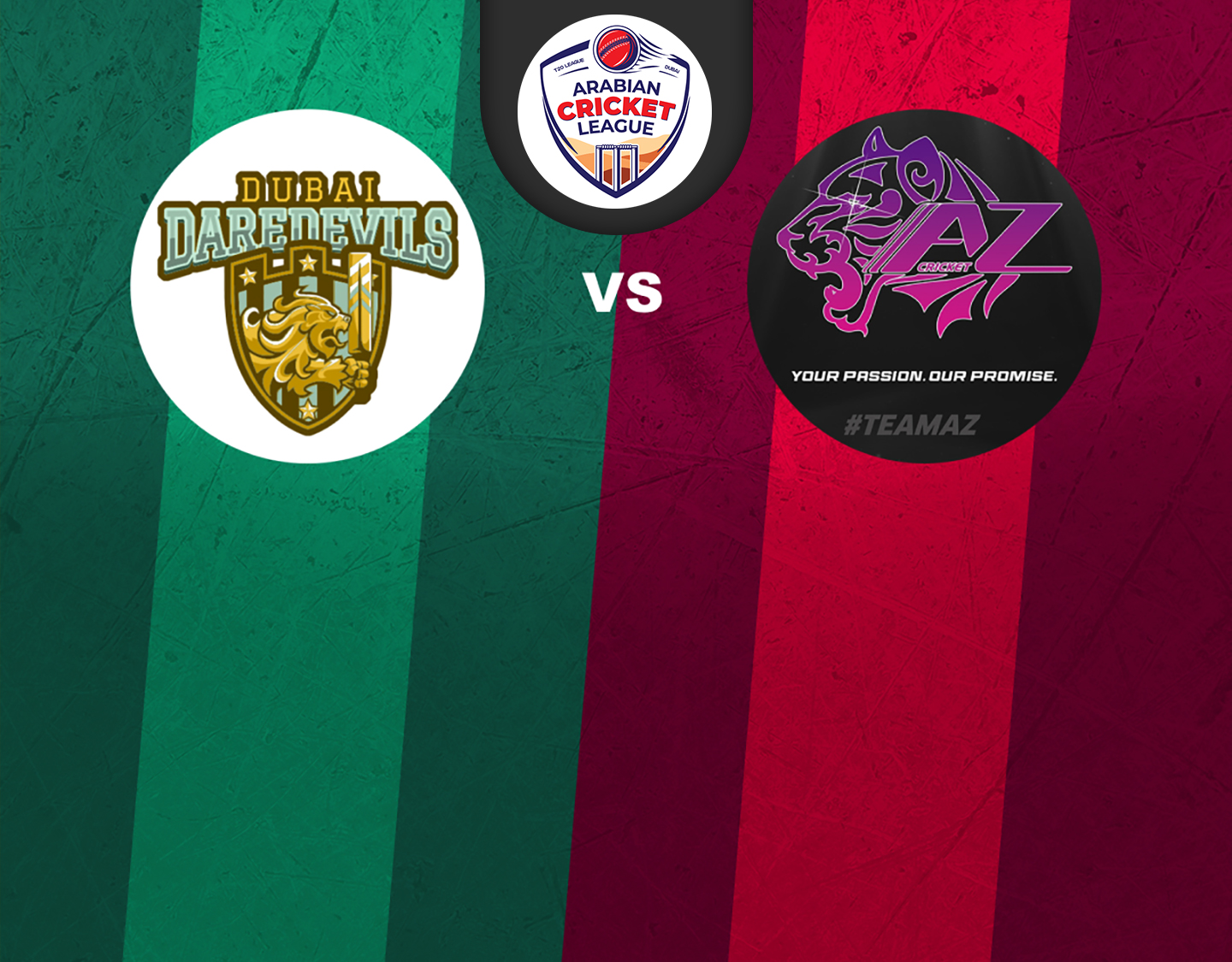 Match 16 of icca arabian cricket league round 2: dubai dare devils vs az sports banner