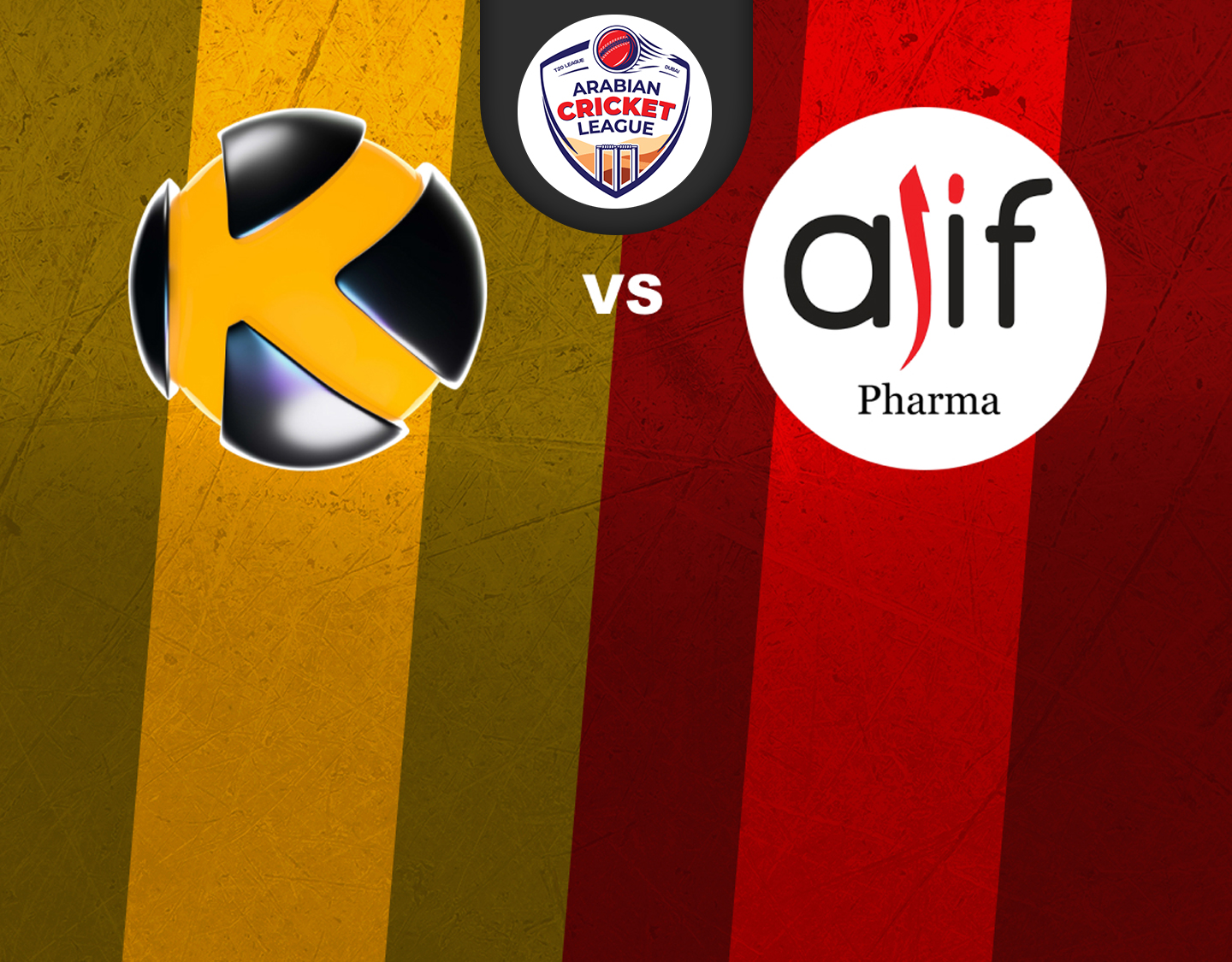 Match 21 of icca arabian cricket league round 2: karwan cricket club vs alif pharma banner