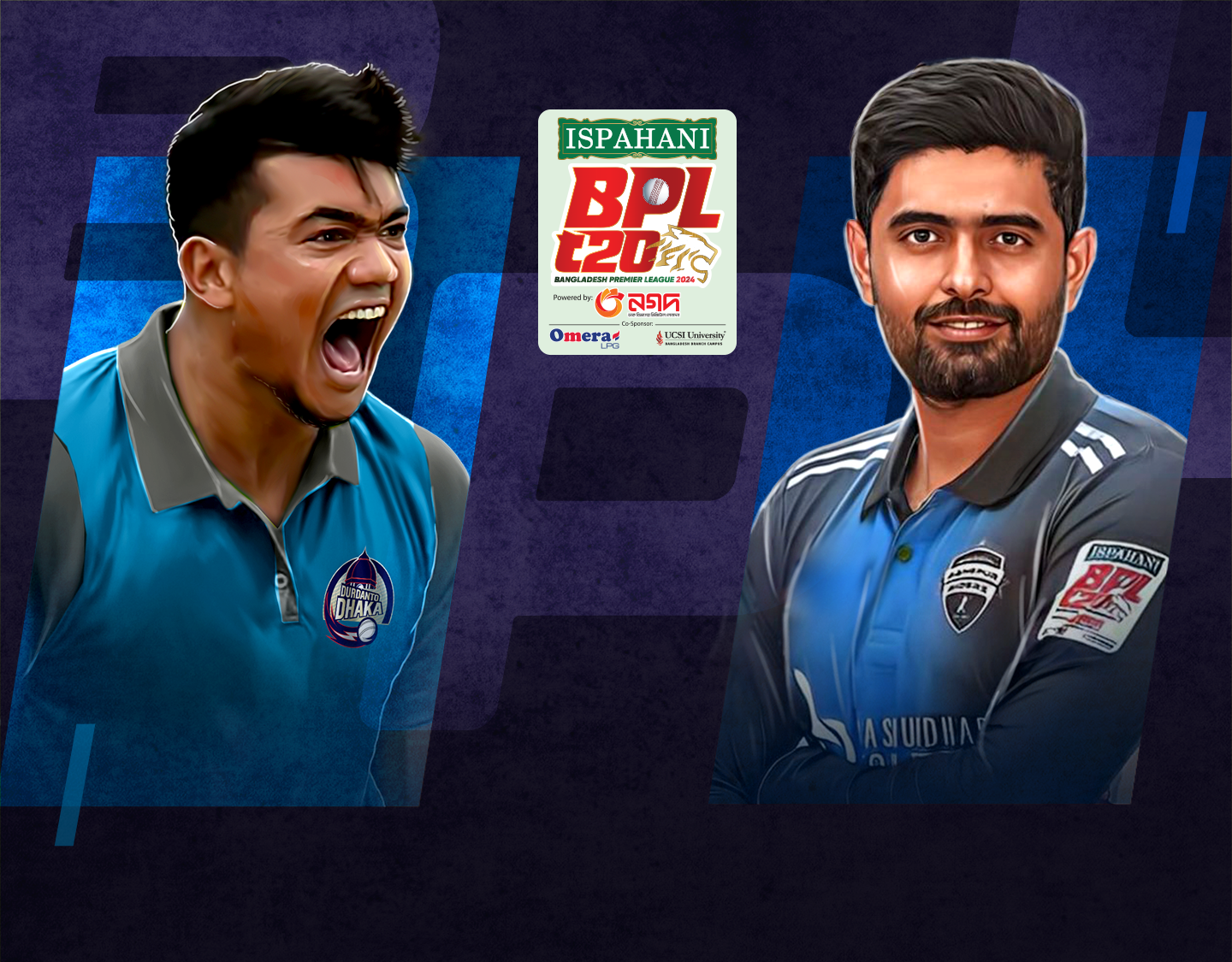Match 21 of bangladesh premier league, 2024: durdanto dhaka vs rangpur riders banner