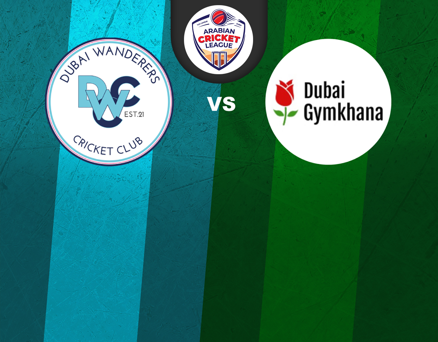 Match 2 of icca arabian cricket league round 2: dubai wanderers vs dubai gymkhana banner