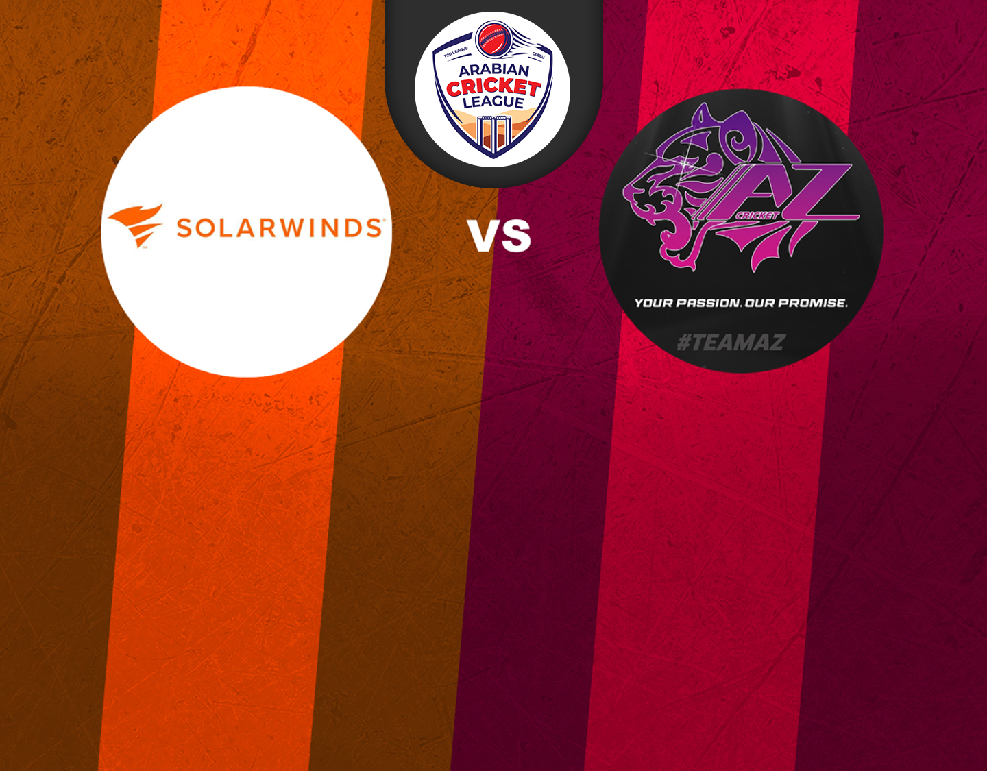 Match 29 of icca arabian cricket league round 2: spades real estate vs az sports banner