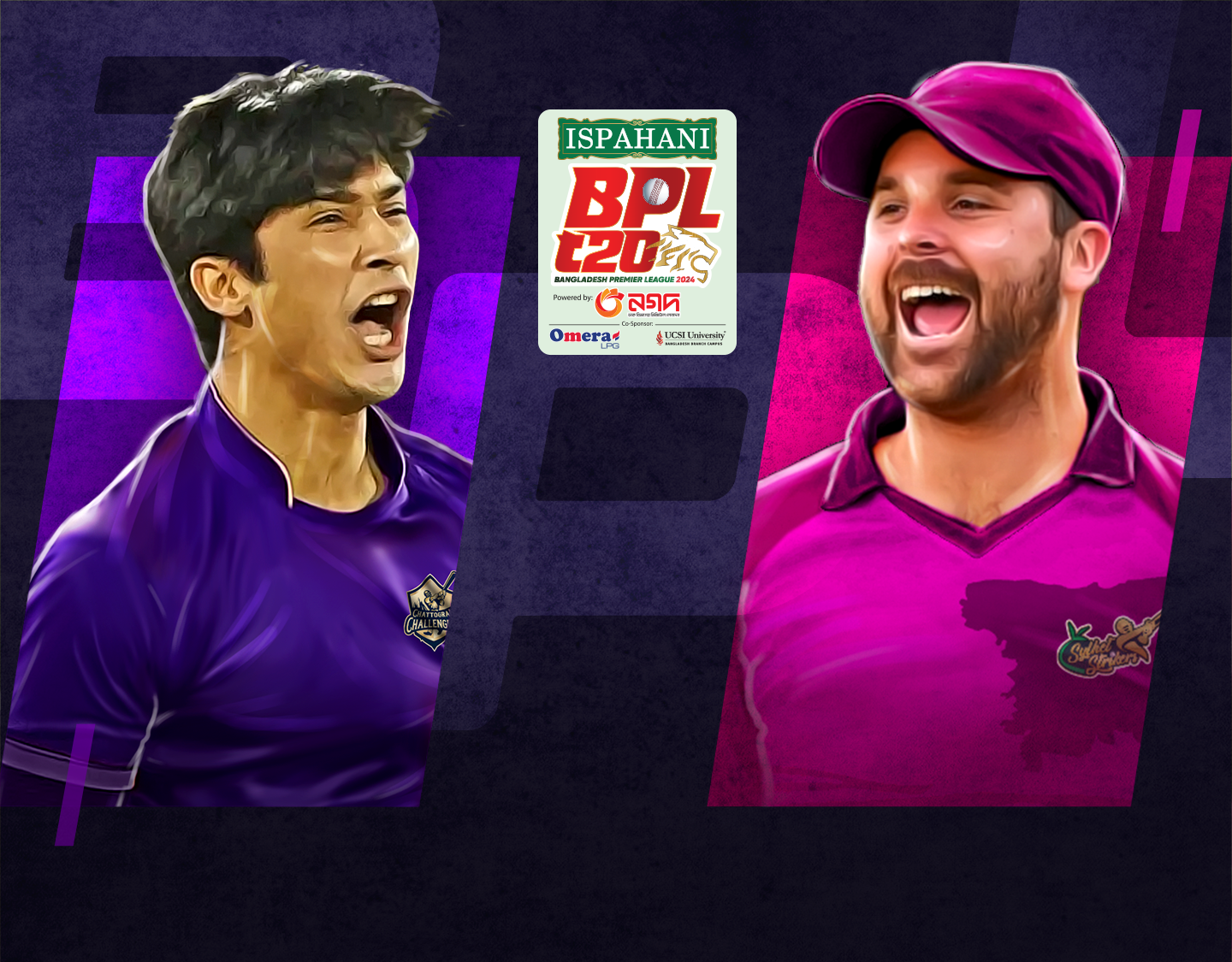 Match 2 of bangladesh premier league, 2024: chattogram challengers vs sylhet strikers banner