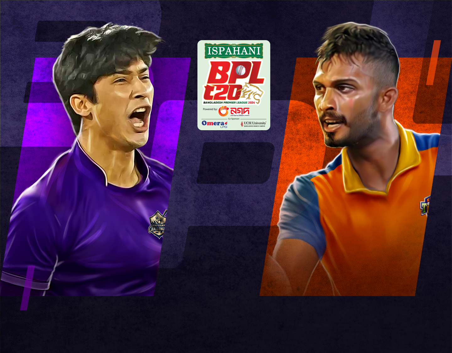 Match 39 of bangladesh premier league, 2024: chattogram challengers vs khulna tigers banner