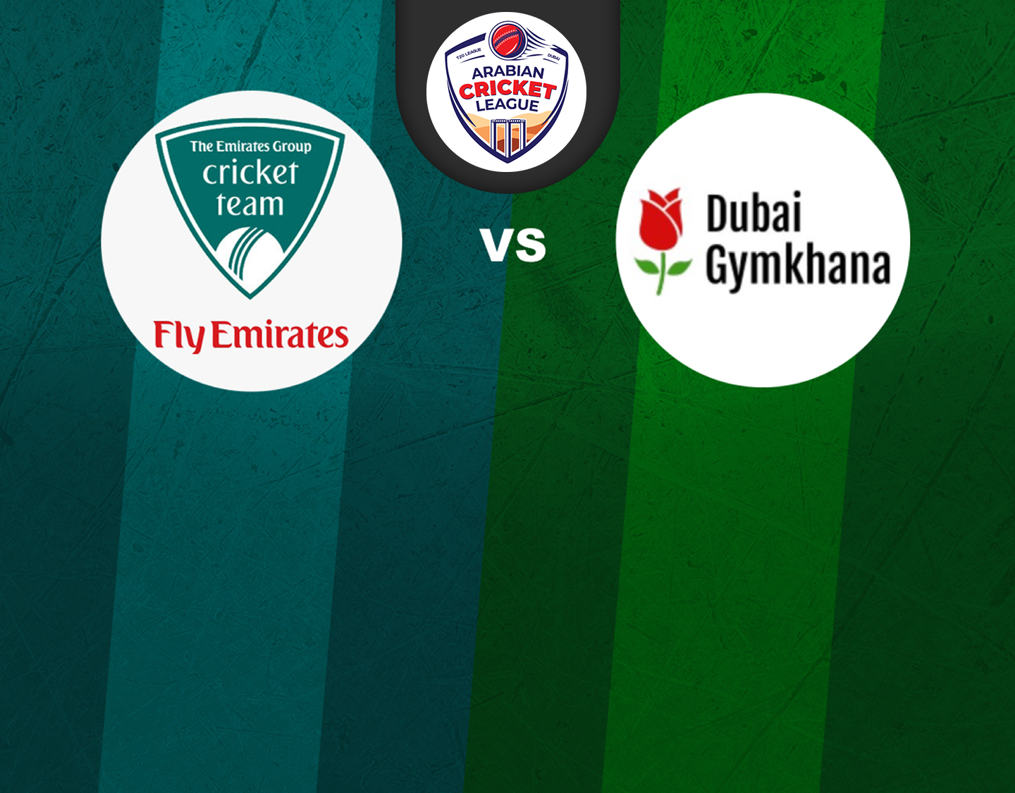 Match 48 of icca arabian cricket league round 2: fly emirates vs dubai gymkhana banner