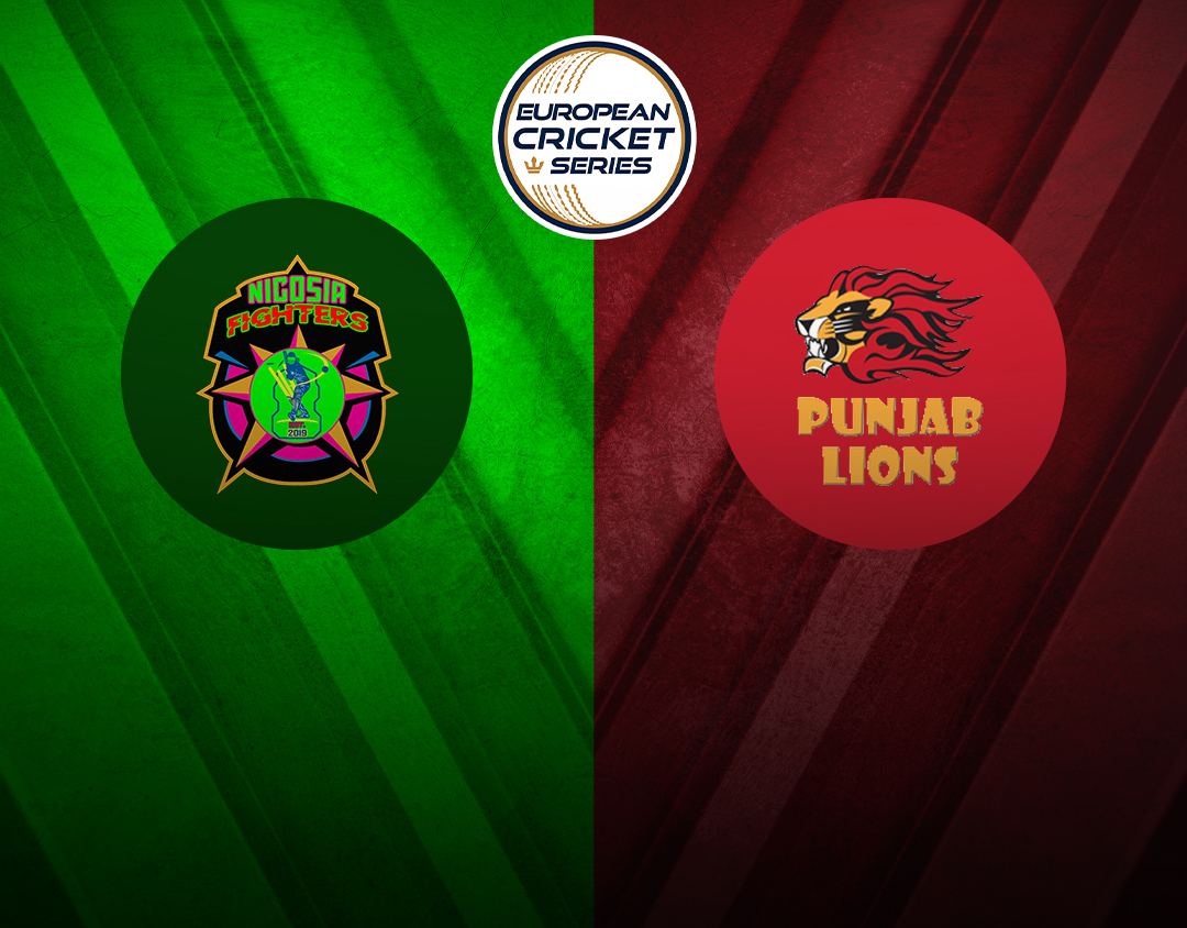 Match 32 of ecs cyprus, 2024: nicosia fighters vs msn punjab lions banner