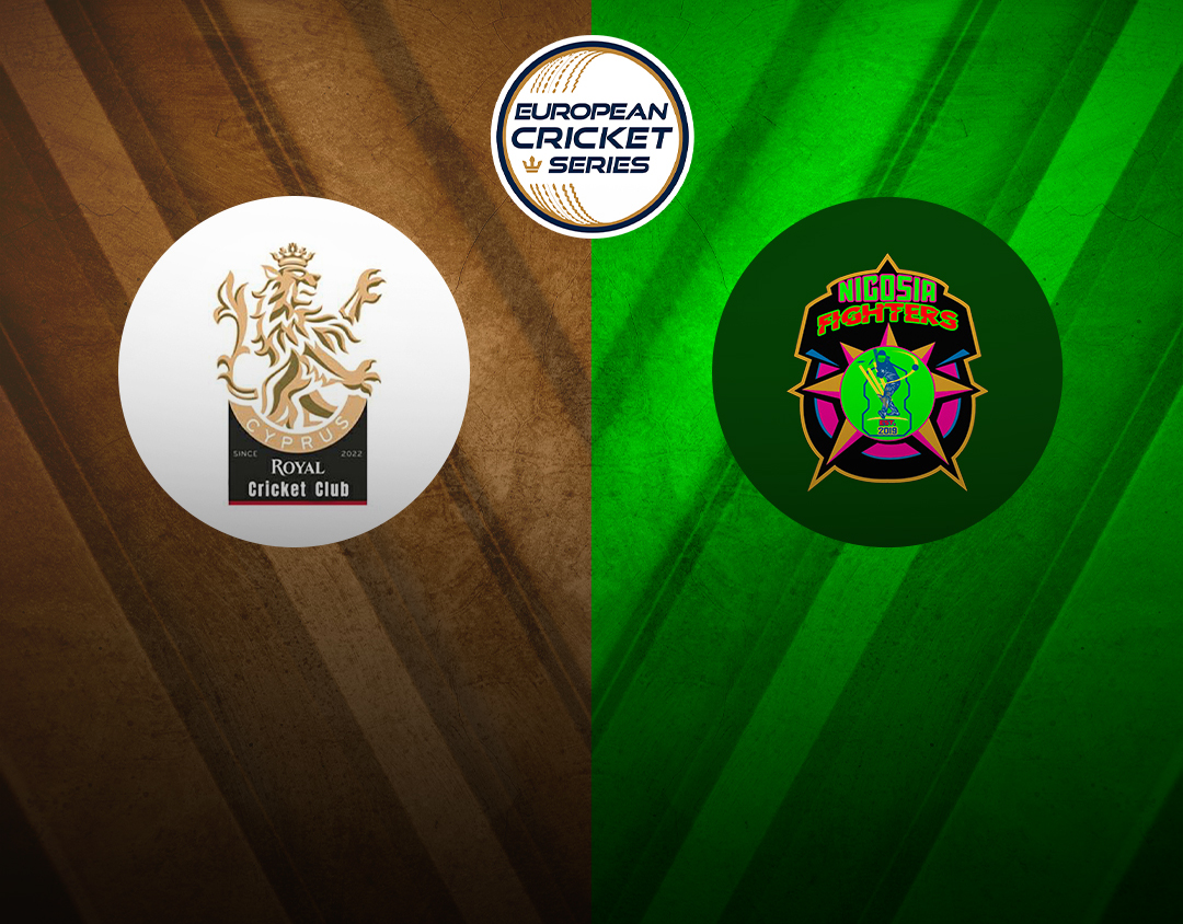 Match 34 of ecs cyprus, 2024: royal cc vs nicosia fighters banner