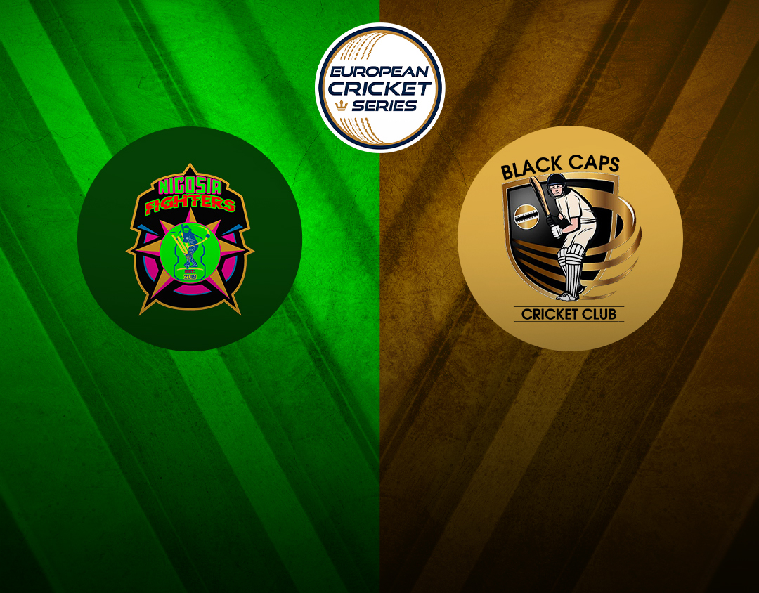 Match 39 of ecs cyprus, 2024: nicosia fighters vs black caps banner