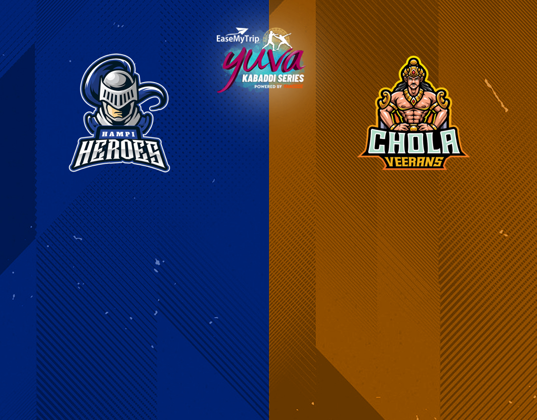 Match #100 of easemytrip yuva kabaddi series winter edition banner