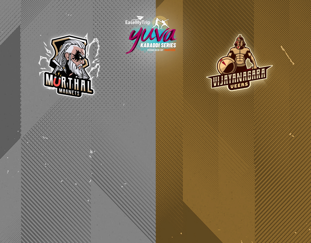 Match #102 of easemytrip yuva kabaddi series winter edition banner