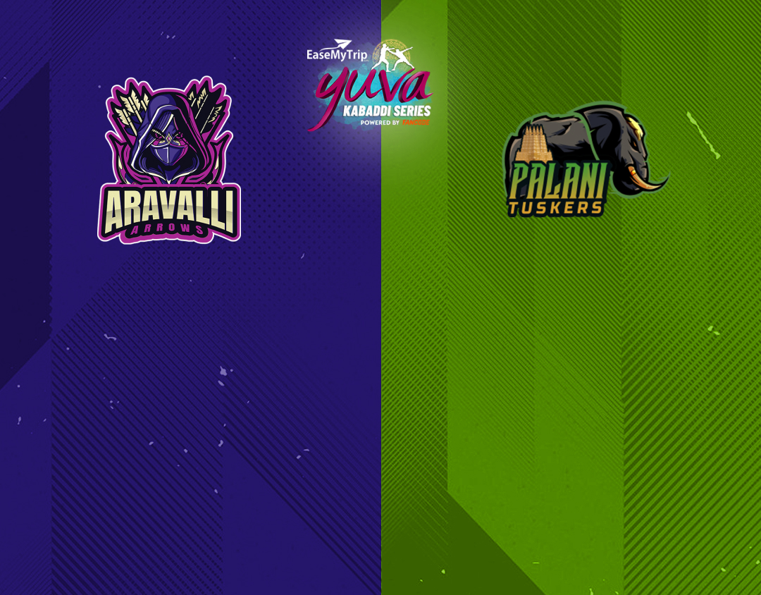 Match #105 of easemytrip yuva kabaddi series winter edition banner