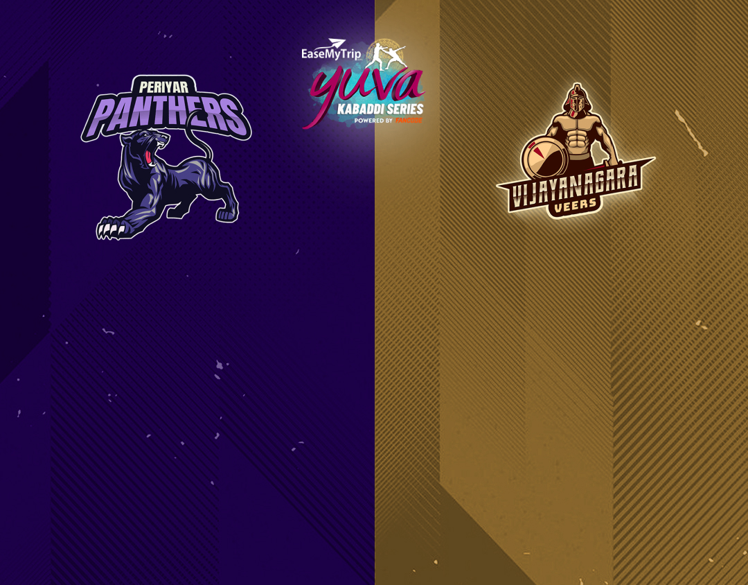 Match #108 of easemytrip yuva kabaddi series winter edition banner