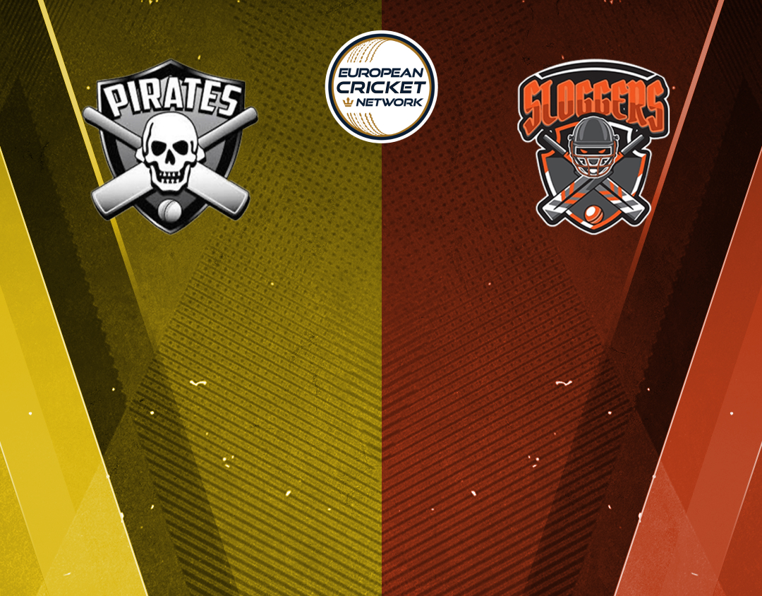 Match 11 of ecsn gibraltar, 2024: pirates vs sloggers banner