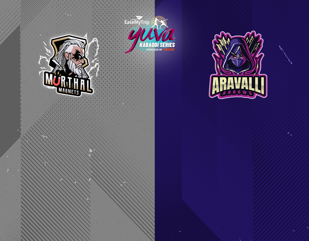 Match #74 of easemytrip yuva kabaddi series winter edition banner