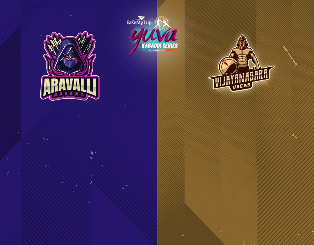 Match #77 of easemytrip yuva kabaddi series winter edition banner