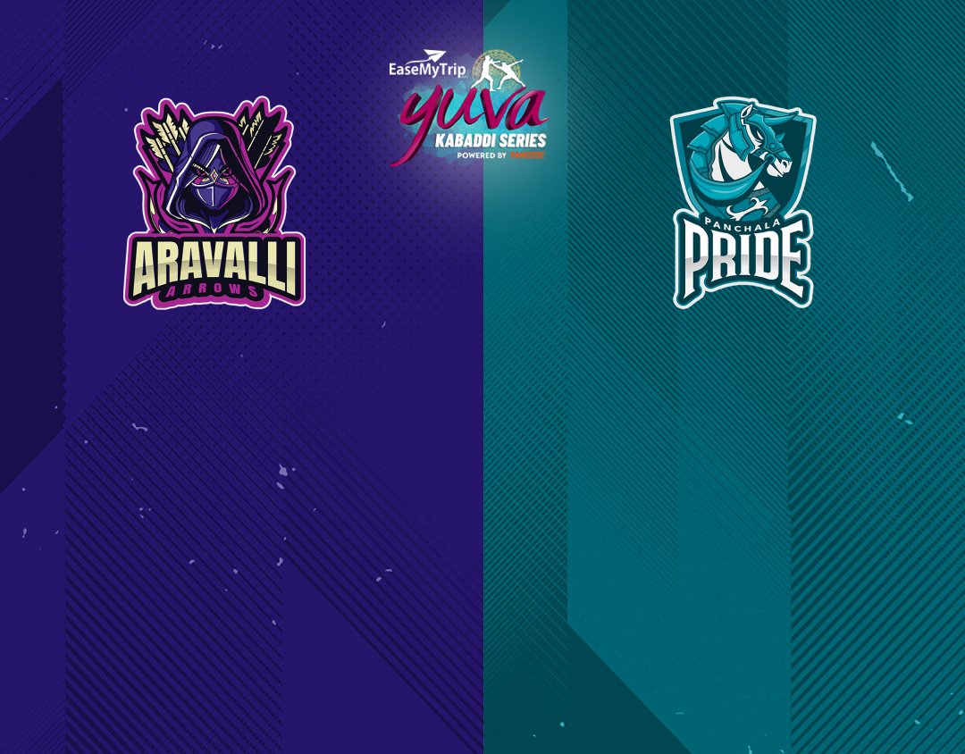 Match #94 of easemytrip yuva kabaddi series winter edition banner