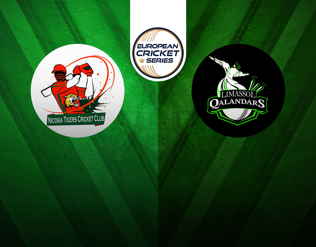 Match 16 of ecs cyprus, 2024: nicosia tigers vs limassol qalandars banner