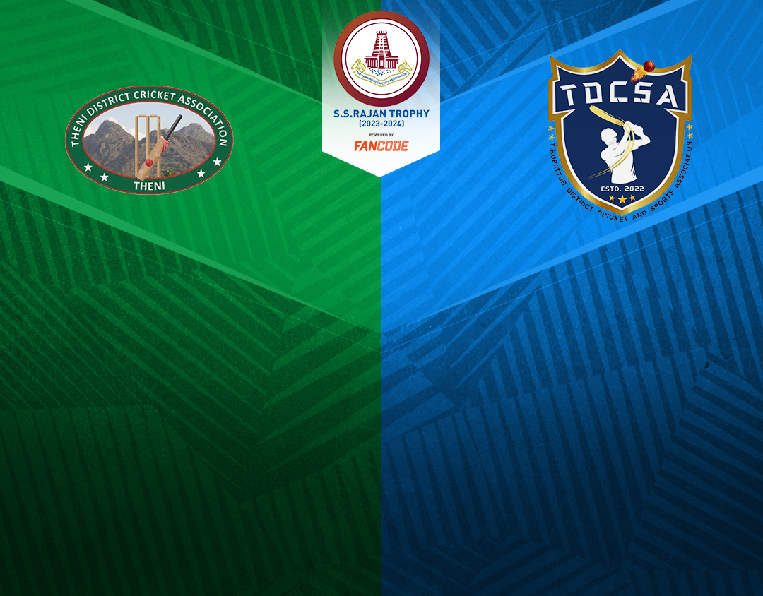 Match 68 of tnca ss rajan t20 trophy, 2024: theni vs tirupattur banner
