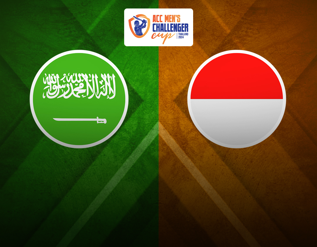 Match 12 of acc men's t20i challenger cup, 2024: saudi arabia vs indonesia banner