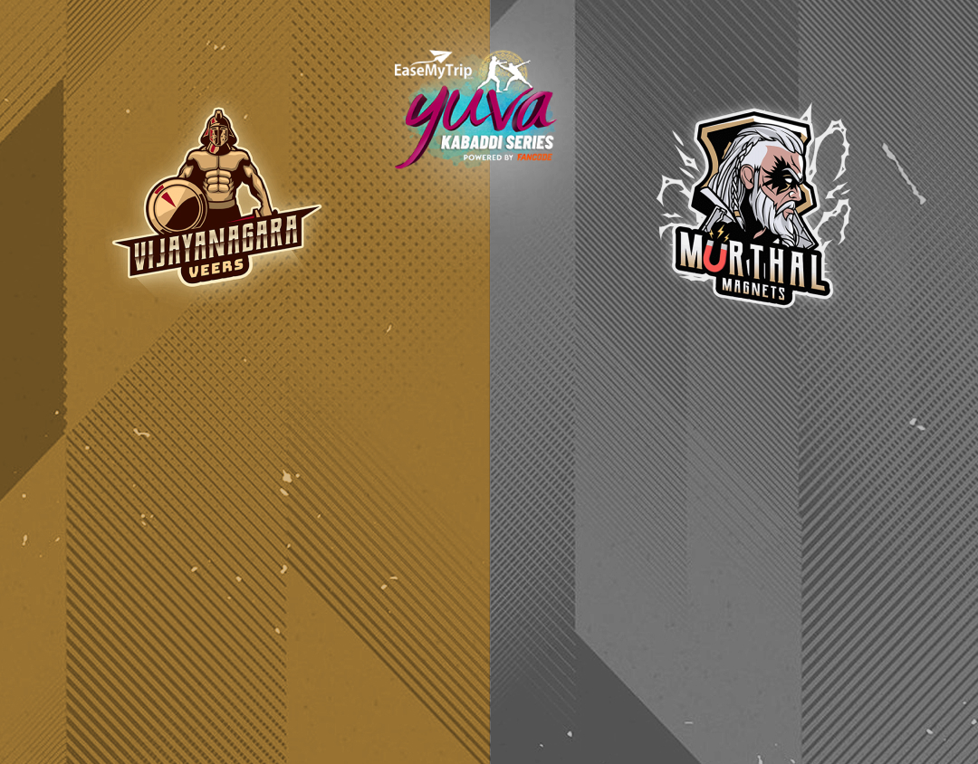 Match #33 of easemytrip yuva kabaddi series winter edition banner