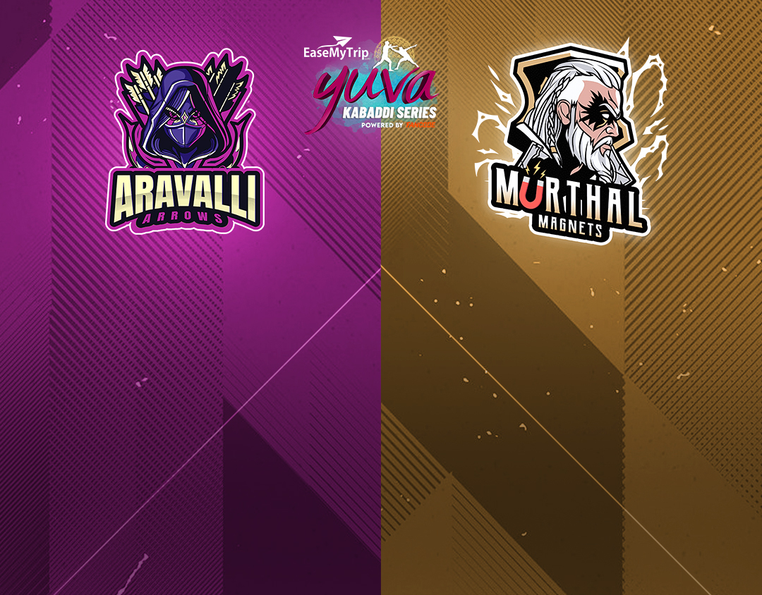 Match #2 of easemytrip yuva kabaddi series winter edition banner