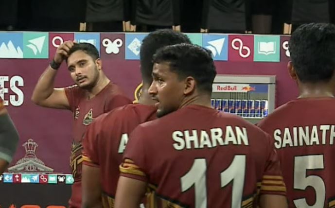 Sharan displays a commendable tackle