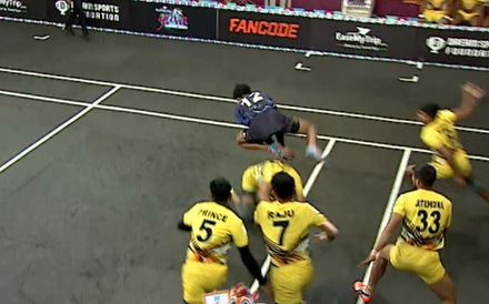 Rachit Yadav displays a cheeky raid