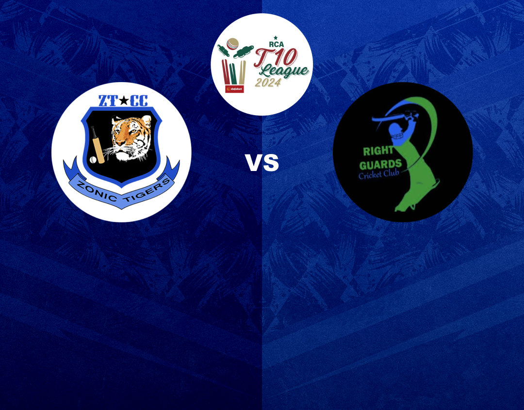 Match 3 of rca men's t10 league: right guards cc vs zonic tigers cc banner