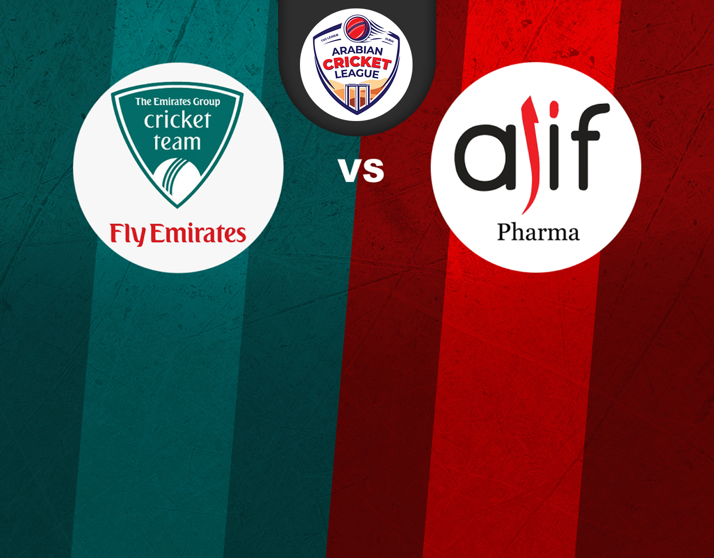 Match 33 of icca arabian cricket league round 2: fly emirates vs alif pharma banner