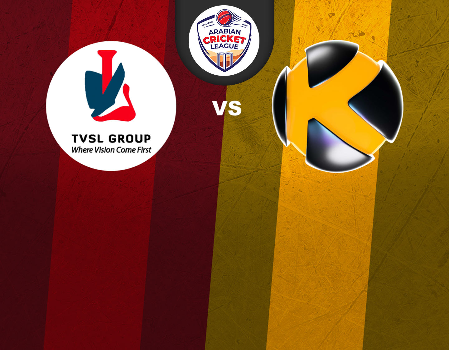 Match 51 of icca arabian cricket league round 2: the vision shipping vs karwan cricket club banner