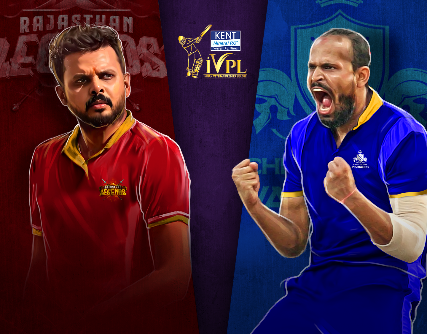 Match 10 of indian veterans premier league: rajasthan legends vs chhattisgarh warriors banner