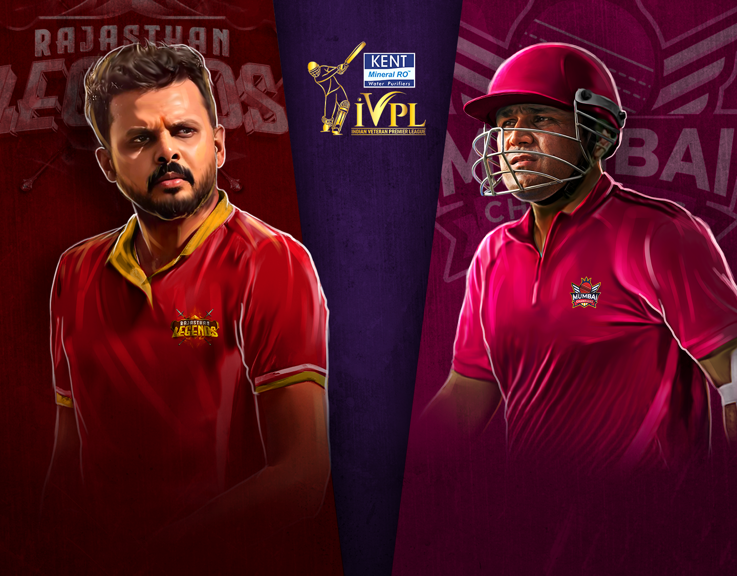 Match 14 of indian veterans premier league: rajasthan legends vs mumbai champions banner