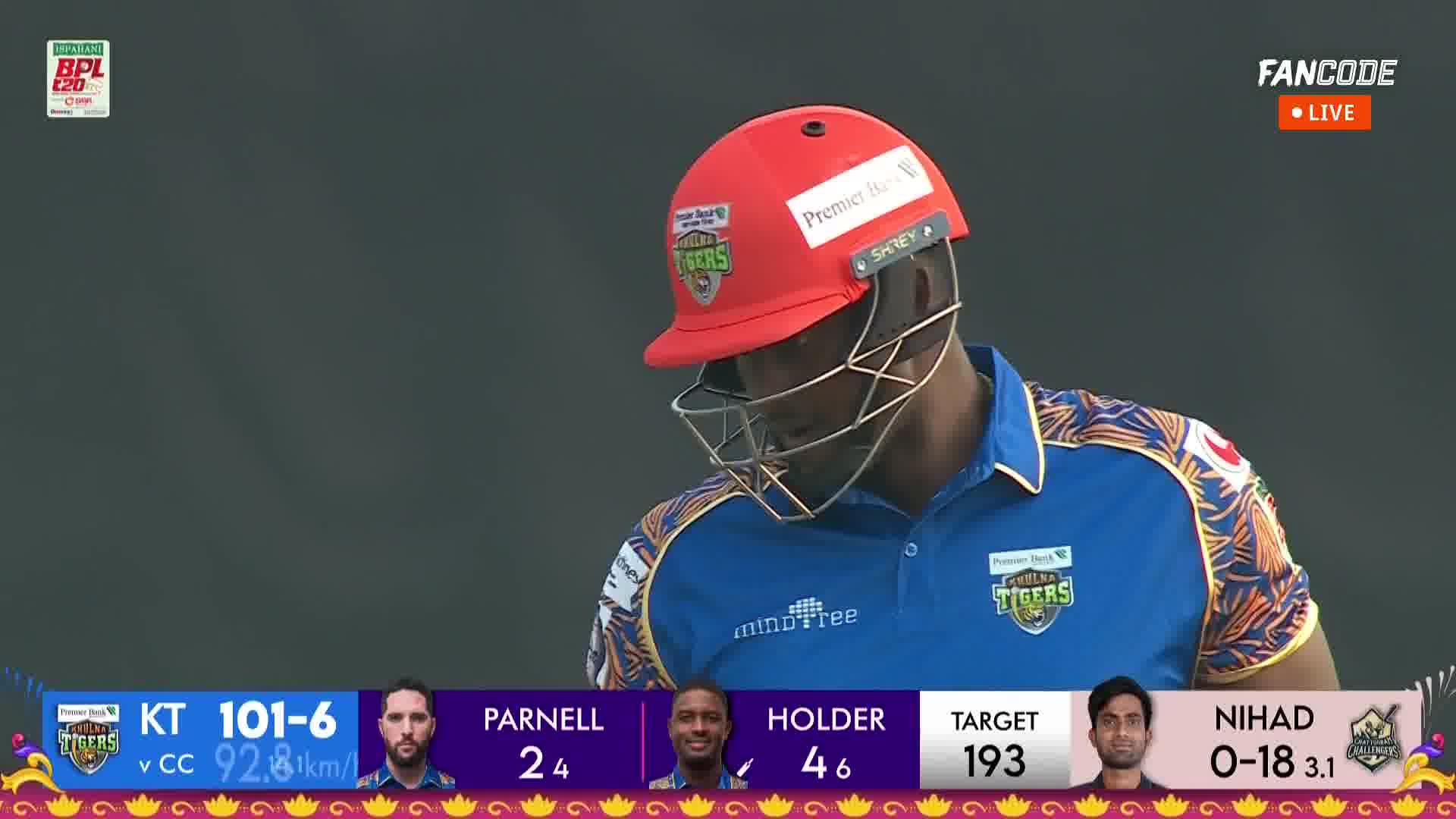 Six! Mighty Hit From The Jason Holder Over The Head Of The Bowler For A Maximum