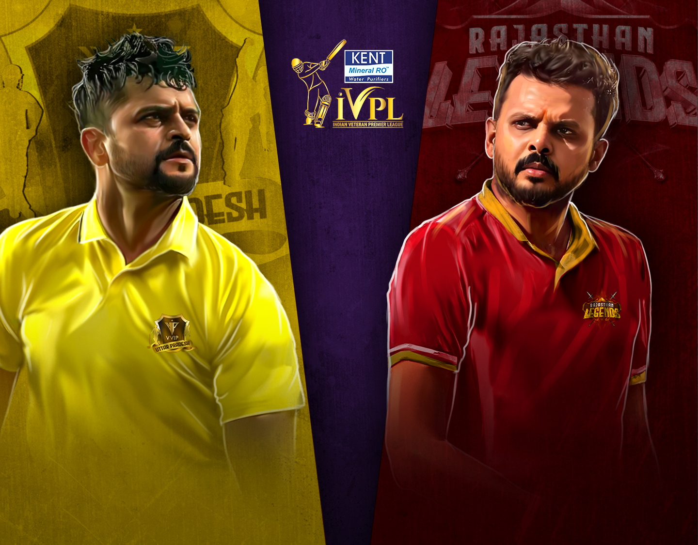 Match 3 of indian veterans premier league: vvip uttar pradesh vs rajasthan legends banner