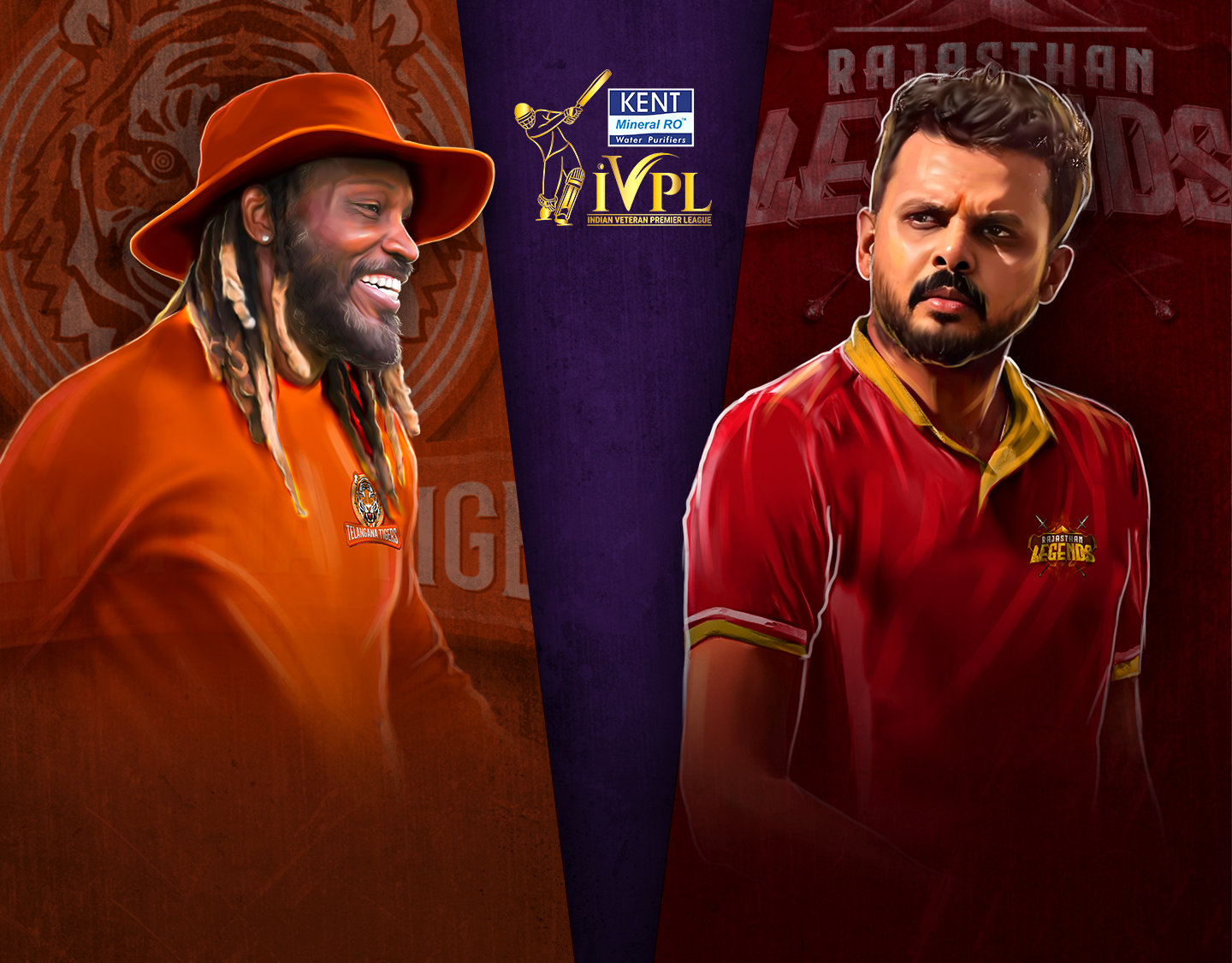 Match 4 of indian veterans premier league: telangana tigers vs rajasthan legends banner