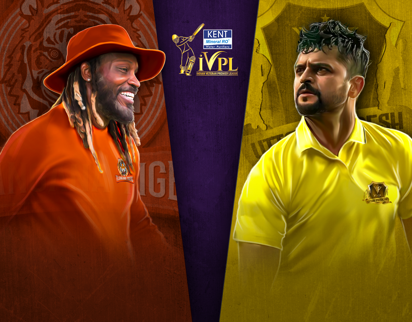 Match 6 of indian veterans premier league: telangana tigers vs vvip uttar pradesh banner