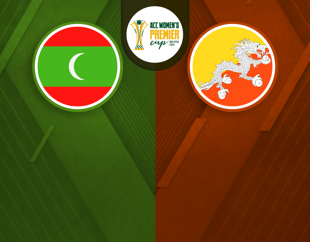 Match 8 of acc women's t20 premier cup, 2024: bhutan women vs maldives women banner