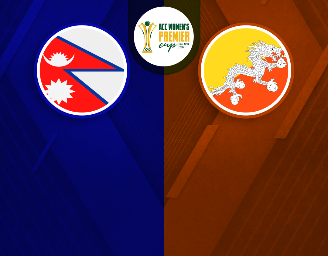 Match 9 of acc women's t20 premier cup, 2024: nepal women vs bhutan women banner