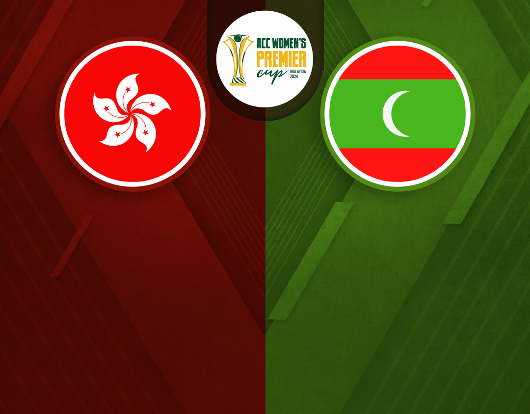 Match 13 of acc women's t20 premier cup, 2024: hong kong, china women vs maldives women banner