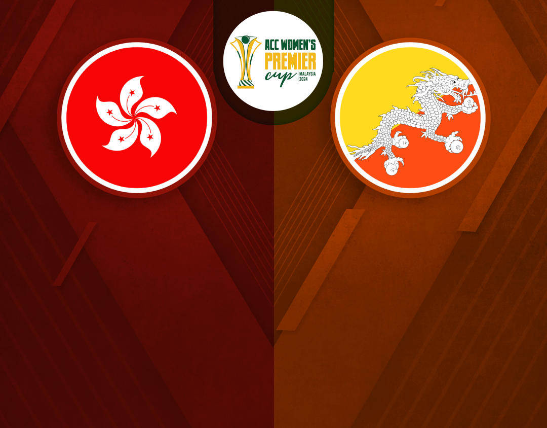 Match 18 of acc women's t20 premier cup, 2024: hong kong, china women vs bhutan women banner